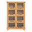 Armoire de rangement moderne 40,16 po H avec 8 portes et vitrine