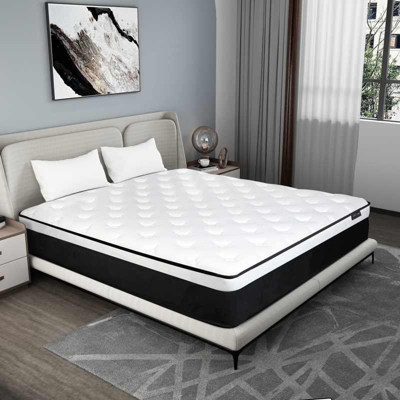 Medium Hybrid Mattress Pocket Spring with CertiPUR-US Certified Foam, Height Profile (8"), Queen