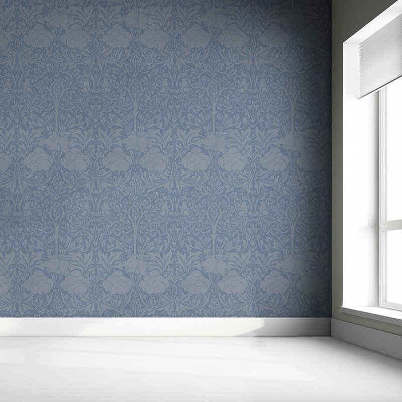 Shelley 10m x 52cm Matte Paste the Wall Wallpaper Roll, Grey Captain Blue