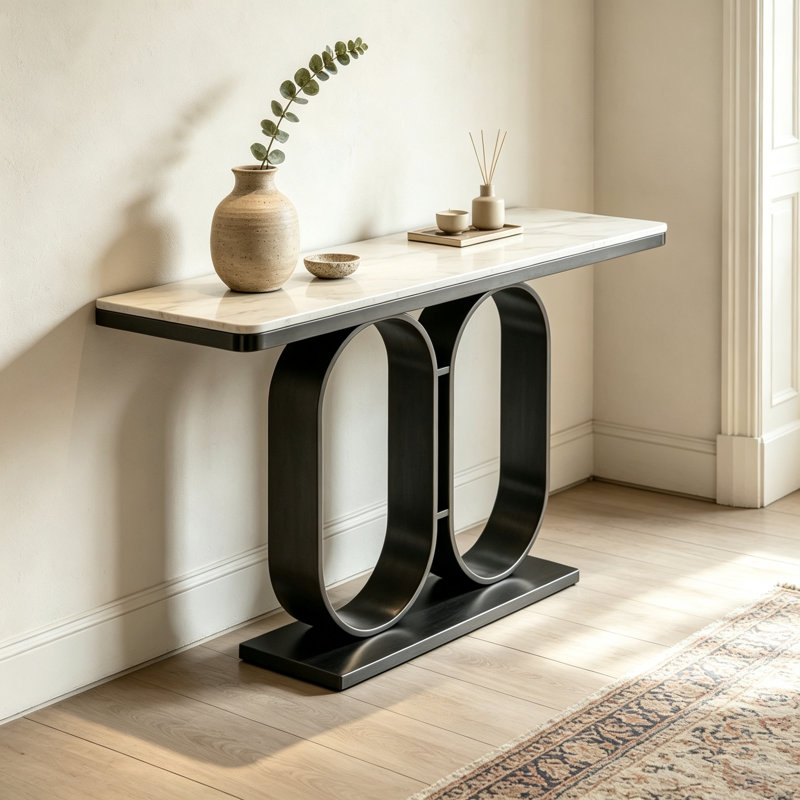 Console Italian Minimalist, H 33,5 po x l 39,4 po x P 13,8 po
