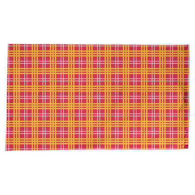 Nappe en mélange de coton à carreaux