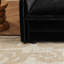 Velours côtelé pour la maison - 2 places, noir, bois, éponge, et tissu noir relaxant 2 places-811317845