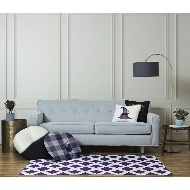 290_Eeek! Coussin Halloween, 26 po x 26 po, Mauve