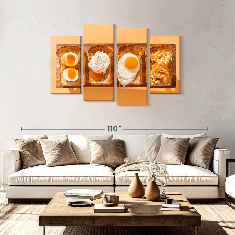 Variété d'œufs grillés Yarlin, H 48 po x l 75 po