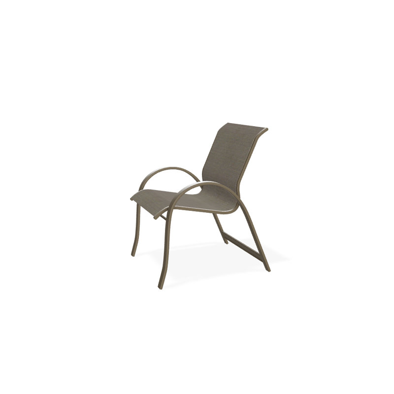 Aruba 1 Outdoor Dining Armchair, Beachwood
