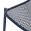 2 chaises empilables, art de fer bleu marine mat, détails fabriqués à la main, 26 po x 22,11 po 26 po, siège 18 po 19,5 po 12,5 po, groupe