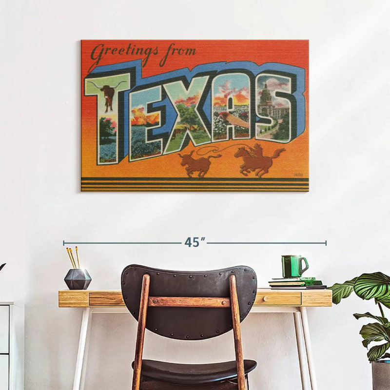 Ravi Greetings From Texas, 26" H x 39" W