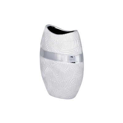 Catie Silver Ceramic Table Vase