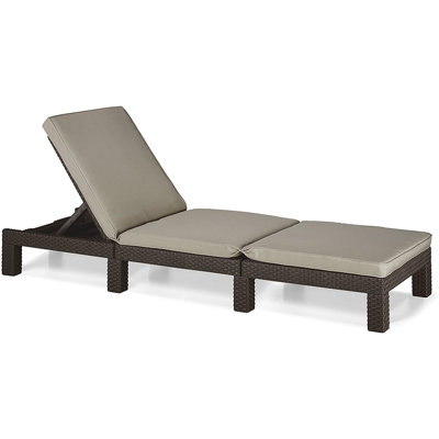 Reclining Sun Lounger with Cushion