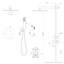 Système de pomme de douche, robinet de douche mural carré en acier inoxydable de 10 pouces avec valve-60423623