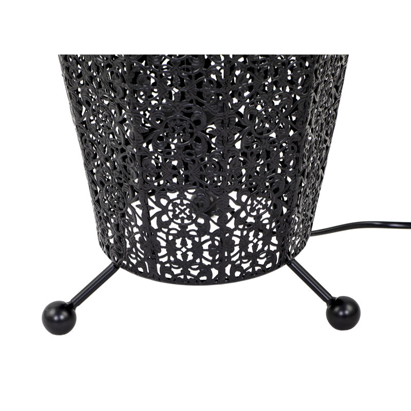 85cm Traditional Floor Lamp, Matte Black, Black