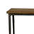 Console de canapé Lemy, plateau rectangulaire brun de 62 pouces, structure noire