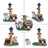 Sitting Dog Solar Lantern Planter Statue
