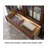 Solid Ash Wood Glass Door Bookcase with Drawer