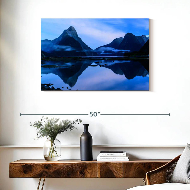 Nicci Mirrored Milford Sound, 24" H x 36" W
