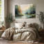 Art d'hiver sur toile tendue grand paysage d'hiver - décor de salon, de chambre à coucher ou de bureau-1566569279