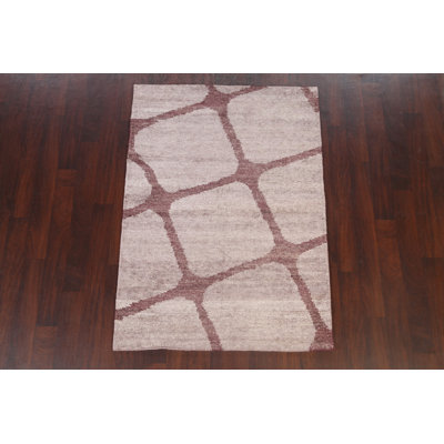 One-of-a-Kind 4'2" X 5'11" New Age Area Rug in Brown
