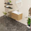 Ensemble de meuble-lavabo mural 30 po avec évier flottant, système de fermeture en douceur, 2 très grands tiroirs, noyer-1959432428-1959432429