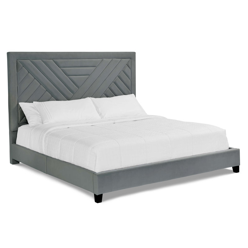 Lit tapissier standard Hershley, Très grand, Anthracite