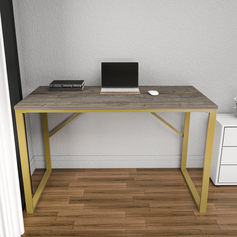 Bureau Riggs, Brun foncé/or