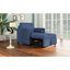 Chaise de lit réglable - Velours bleu encre, utilisation polyvalente 3 en 1 pour fabriquer