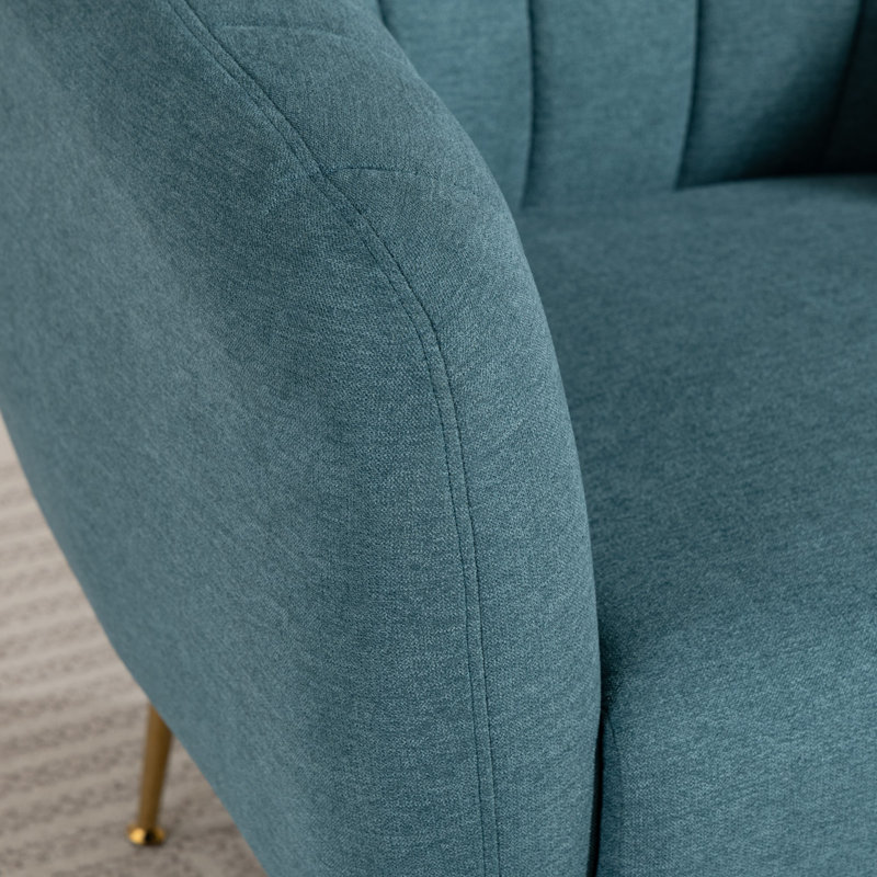 Upholstered Armchair, Teal
