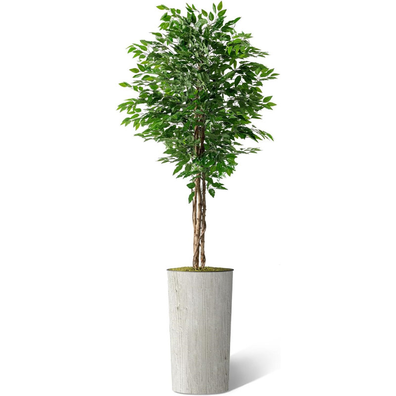 Ficus artificiel en pot 75 po, Vert