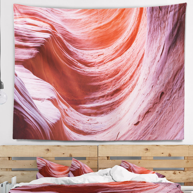 Tapisserie murale «Landscape Antelope Canyon» mauve, H 32 po x l 39 po