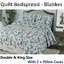 Cotton Blend Floral Bedspread with Pillowcases-109478378