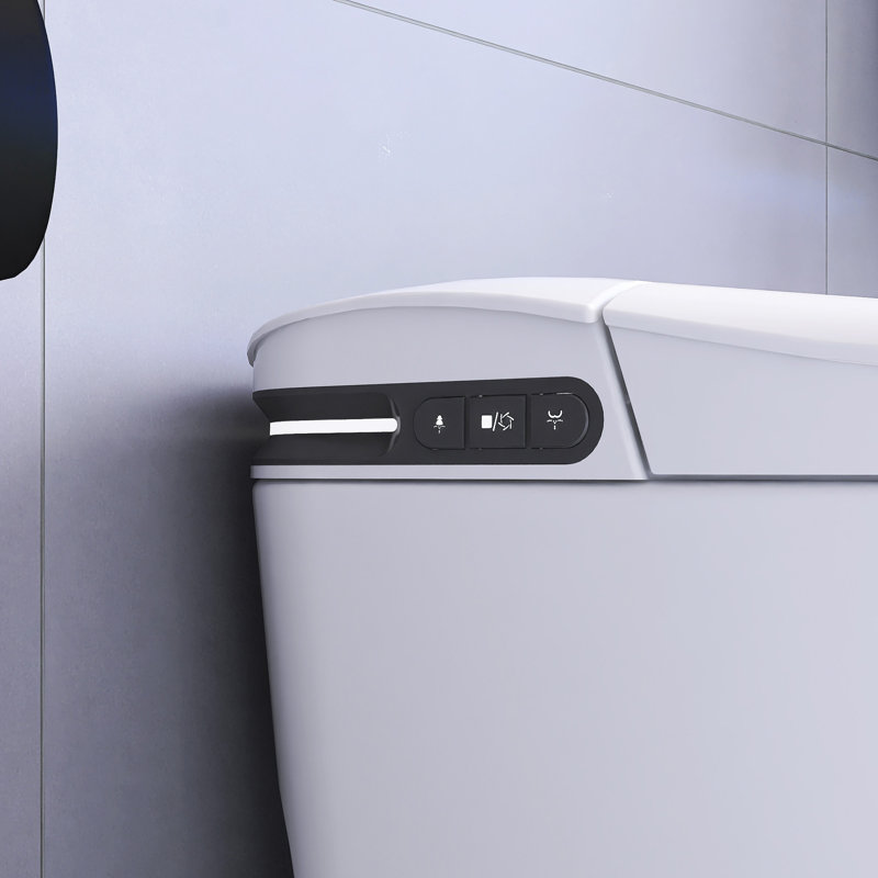Toilette blanche intelligente avec affichage à DEL