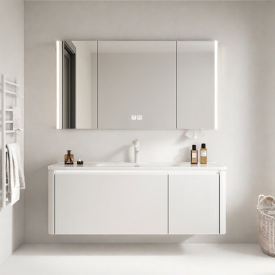 Simple light luxury style bathroom cabinet
