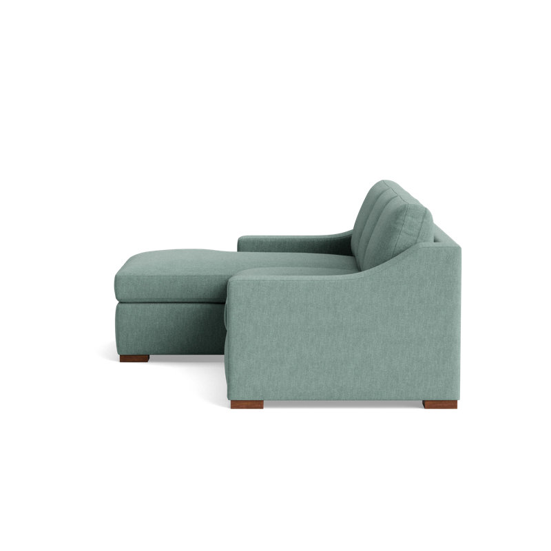 Lucca Chaise Sectional, Left Hand Facing, Performance Weave - Spa