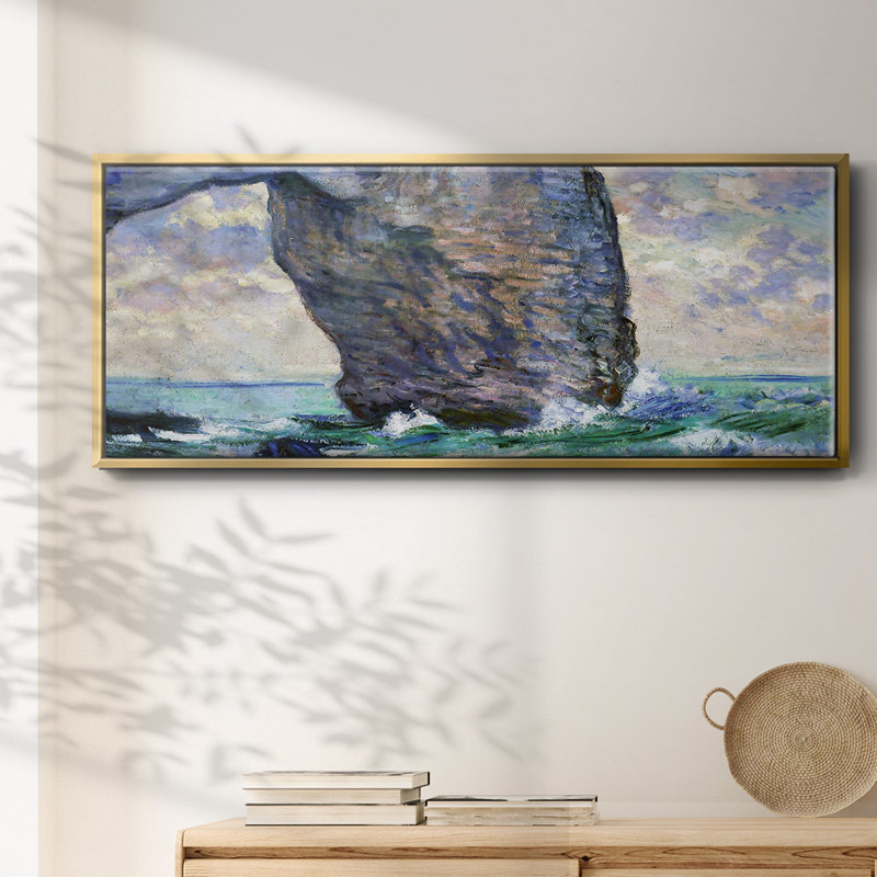 Le Manneport, vu d'en bas, 1883 - Toile encadrée, H 8 po x l 20 po