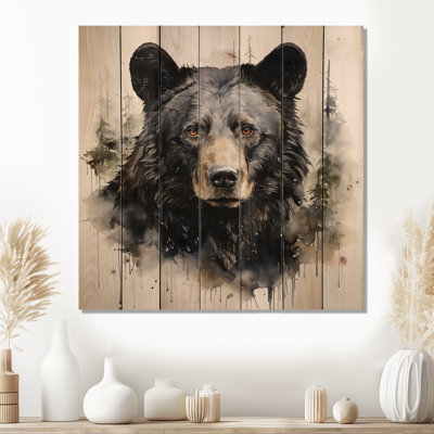 Kanaiya Bear Wild Majesty I - animal Wood Print