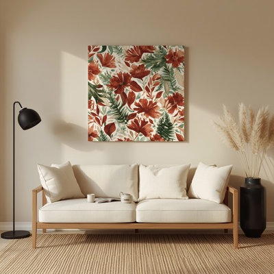 Aquarelle, art mural en métal brun 81