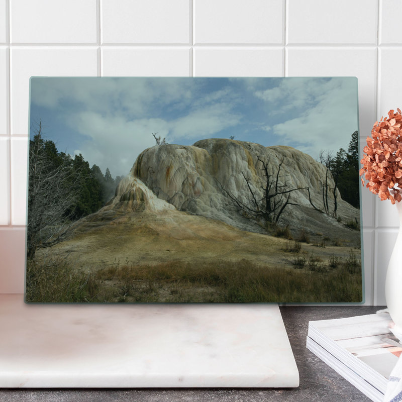 Planche à découper Ambesonne Yellowstone grande taille orange roche beige printemps bleu