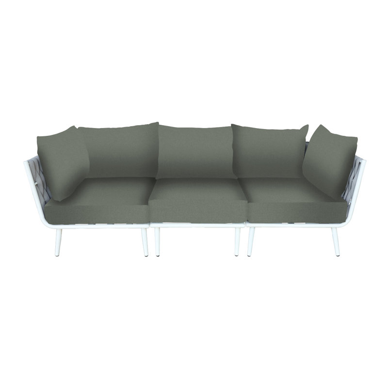 Cayman Sofa, White, Light Gray