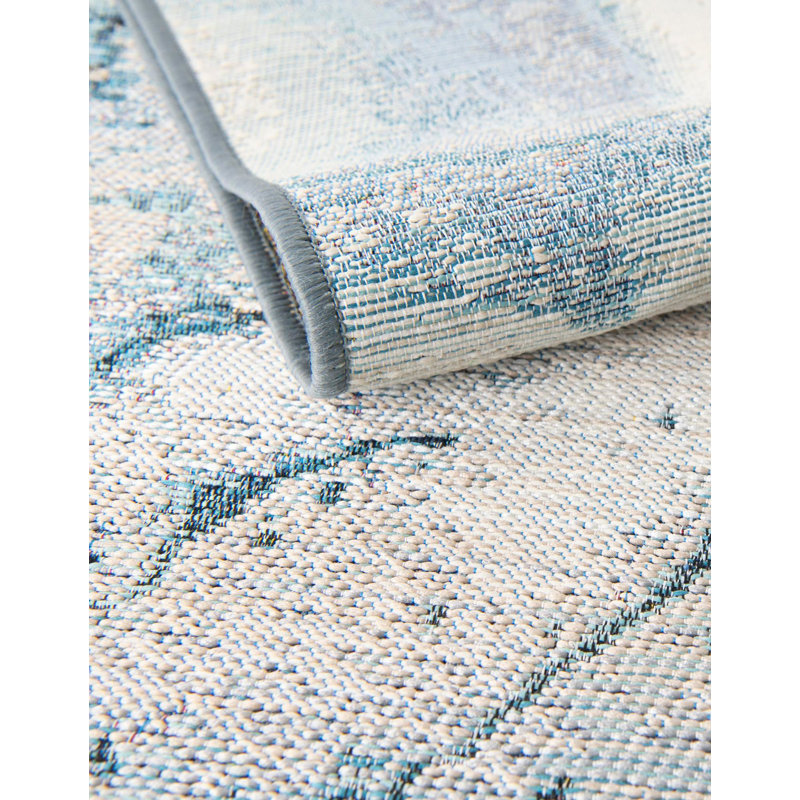 Keazia Washable Abstract Indoor / Outdoor Rug, Runner 2'7" x 12'