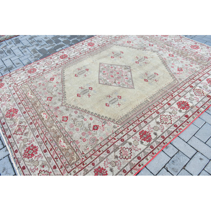 Tapis traditionnel turc traditionnel au motif multicolore magnifiquement tissé, parfait pour rehausser l'esthétique de tout salon ou chambre à coucher