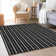 Premium Machine Washable Prisco Black Rug