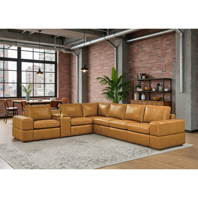 Canapé modulaire en cuir