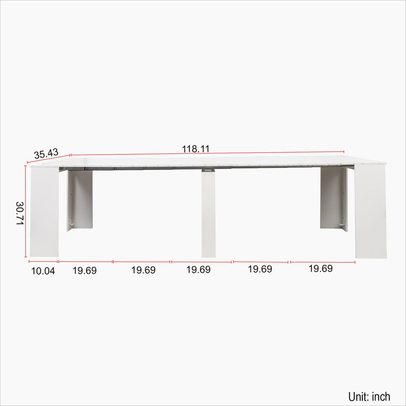 Multifunctional extendable console table
