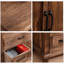 Buffet en bois massif brun-379355079