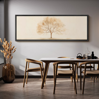Tree " Elegant Solitary Tree Watercolor Art In Warm Tones Rustic Retro Art Decor Extra Large Pictures "