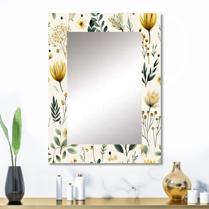 Botanical Neutrals Boho - Miroir mural bohémien, 32 po x 24 po
