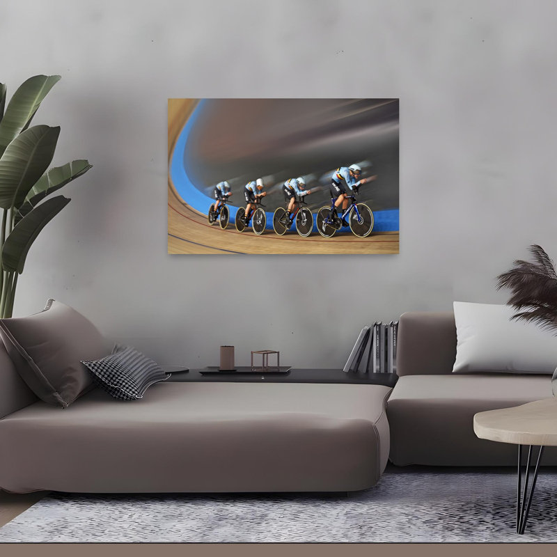 «Team Pursuit Velocity», reproduction d'art murale contemporaine, 32" H x 48" W