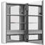 Maxstow Surface Mount Frameless Medicine Cabinet with LED Lighting-844834916-844787457