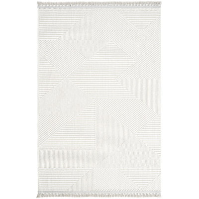 Raneshia Geometric Machine Made Indoor / Outdoor Area Rug