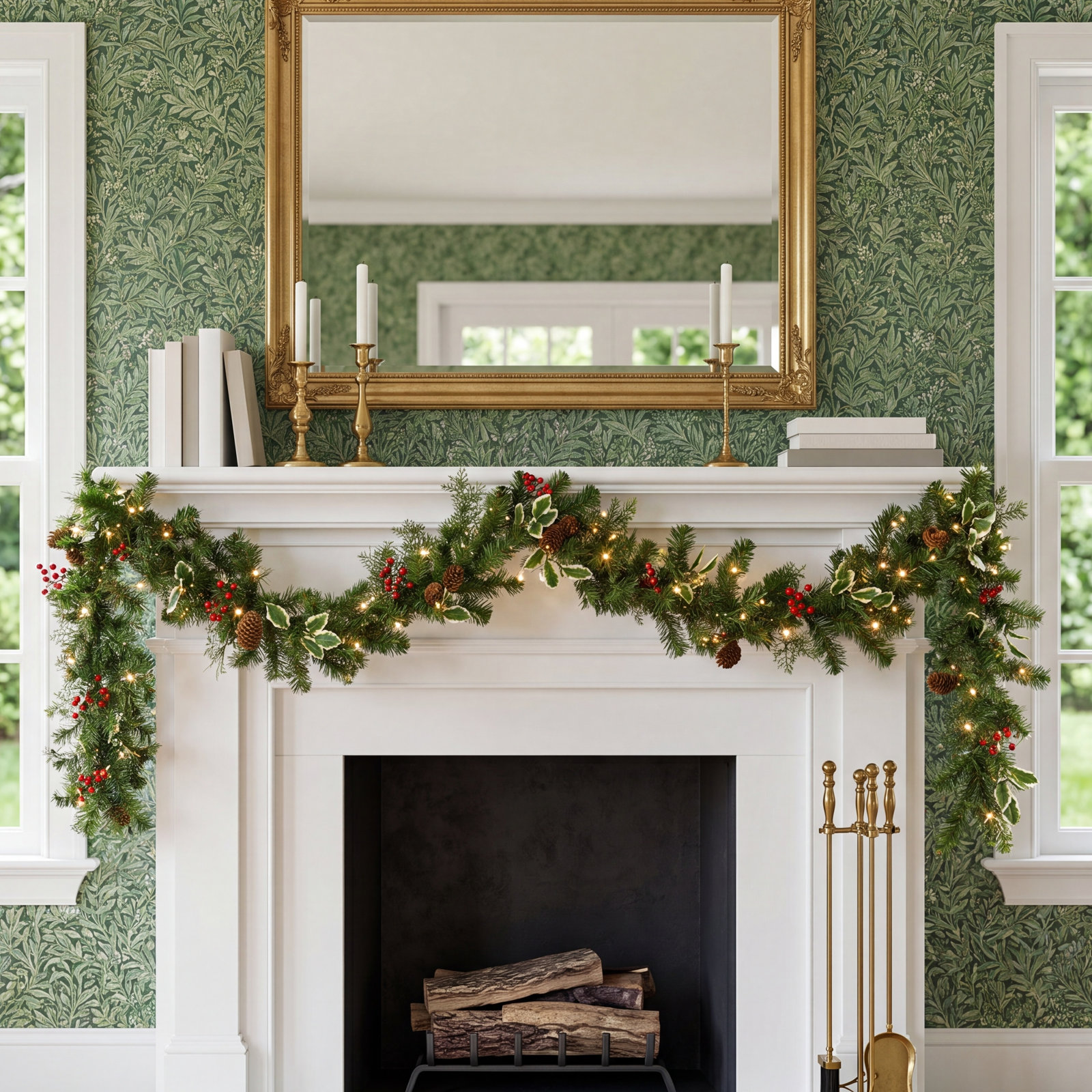 6' Christmas Joy Pre-Lit Garland
