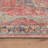 Valora Red Vintage Medallion Washable Low-Pile Area Rug With Non-Slip Backing-1430172557